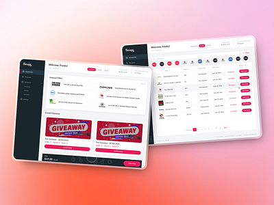 Giveaway Management Dashboard - Sweep beautiful car dashboard design giveaway giveaway dashboard graphic design minimal mockup product ui ui design ux design web design winner