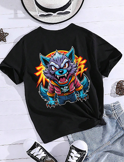 Halloween Hunting cat T-Shirt design