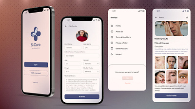 Skin-Care App Design app creative app creative design design figma figma app figma apps figma designs minimal minimal app minimal design mobile app mobile kit modern app modern ui skin app skin ui ui ui designing uiux