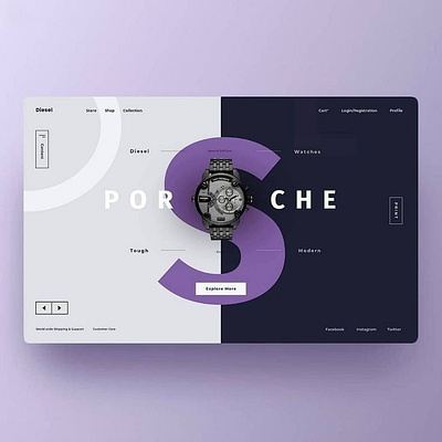 Landing page UI of Online Watch website 3d animation branding graphic design latest logo new ui watch website