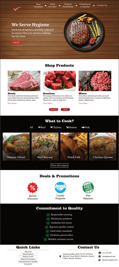 Website Redesign for PK Meat & Food Company adobe indesign branding digitalmarketing ecommercewebsite foodindustry graphic design illustration layout onlinestore userexperience visualidentity website design websitegraphics