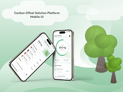 Carbon Offset solution platform Mobile UI app mobile ui ui ux user experience user interface ux