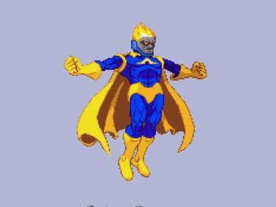 Saint Omega batman dc pixel art superhero