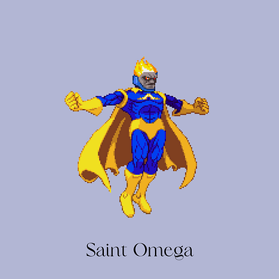 Saint Omega batman dc pixel art superhero