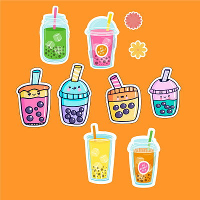 Cute Stickerss!! 3d animation branding graphic design logo ui