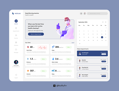 Healthcare Dashboard design ui ux