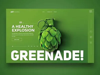 Greenade website 3d animation branding design graphic design illustration logo motion graphics ui uiux ux vector web design