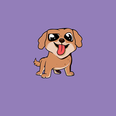 Golden Vibes bark cartoon character dog funny graphic design illustration inkscape logo love mascot outline vector art