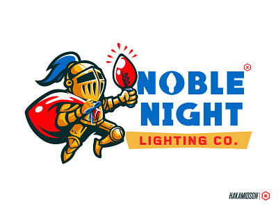 NOBLE NIGHT LIGHTING CO. baseball basketball branding design gaming illustration knight knightdesign knightlogo knightmascot logo mascot servicemascot sport vandesign