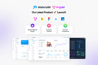 Excited Release 🤩 Of MaterialM Available On Angular 18 angular angular admin panel designs angular dashboard designs angular material dashboard angular material designs template