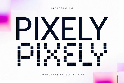 Pixely - Corporate Pixelate Font & Alternate Font app branding design graphic design illustration logo typography ui ux vector