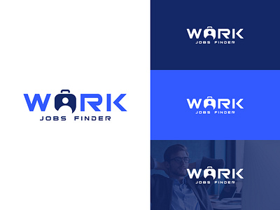 Work Wordmark Logo concept branding business corporate creative design flat hire human inspiration job logo office professional team wordmark work