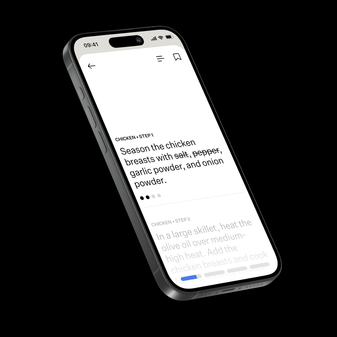 Kitchen app exploration app app design design designer mini minimal minimalistic mobile modern typography ui