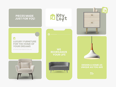 KEYLOFT | Visual identity branding furniture graphic design identity logo