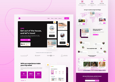 Travel Website Design adobe xd branding design figma graphic design illustration landing page logo ui ux