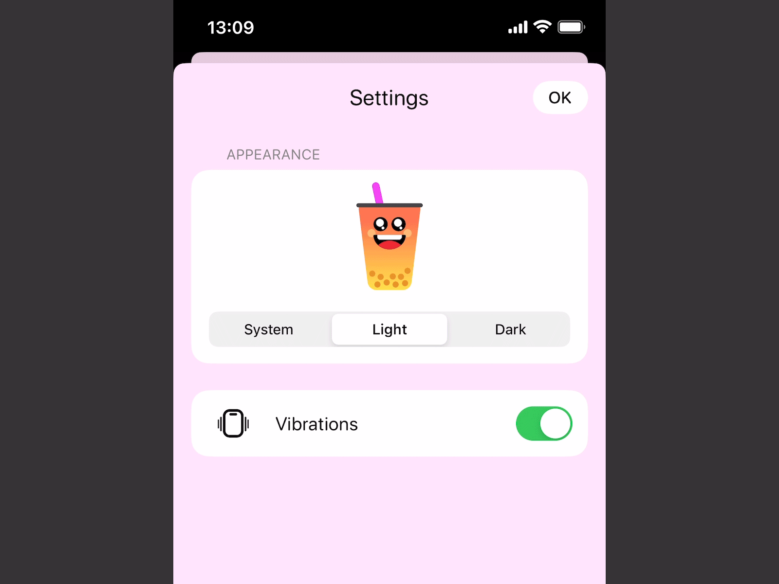 🌕🌒 Dark mode switcher app boba dark mode ios settings swift ui