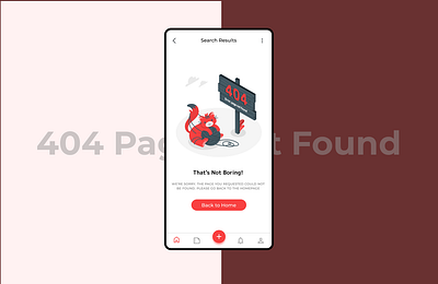 404 - Page not Found 404 404page app branding creativedesign daily ui design dribbbleshowcase errorpagedesign graphic design mobile ui page not found typography ui uiux userfriendly