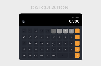 Calculations - UI/UX Design branding calculations daily ui design graphic design ios scientific ui uiux