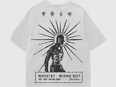 Ministry Streetwear T-Shirt apparel fashion graphic design illustration screen streetwear t shirt design tshirt vector art