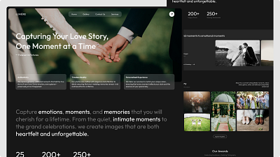 Wedding Photography Website company profile design ui