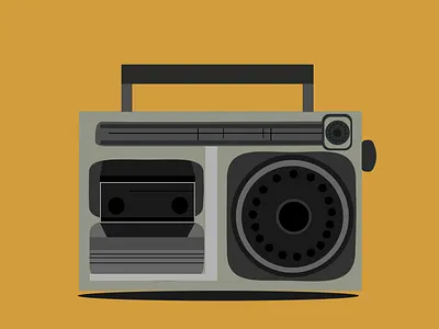 Retro Radio Vector Illustration 2d drawing cartoon design icon illustration radio retro vector