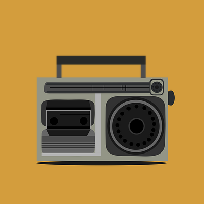 Retro Radio Vector Illustration 2d drawing cartoon design icon illustration radio retro vector