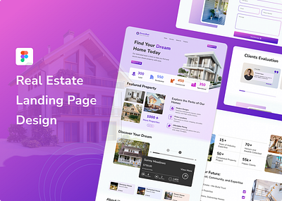 Real Estate Landing Page design dream home landing landing page rea estate ui ux