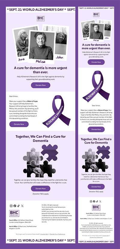 World Dementia Day dementia day email dementia day poster email design email design templates email designs email newsletter email newsletter template email template email templates world dementia day