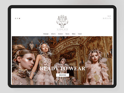 Vervati Haute Couture | Web Design app branding design ecommerce figma graphic design illustration logo photoshop ui ux webdesign