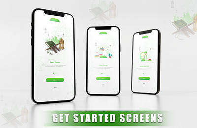 GET STARTED SCREENS animation app design appstore landingpage mobile app playstore ui uiux