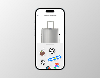 Customize Your Suitcase | Mobile animation design figma product ui