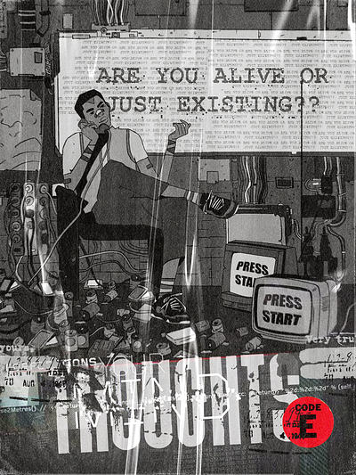 are u alive?! illustration poster design