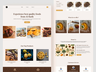 Al Barik Online Store - Landing Page dates design studio ecommerce ecommerce store figma design fruit store fruits mango marketplace nuts online shop online shopping online store uiux uxui web design website