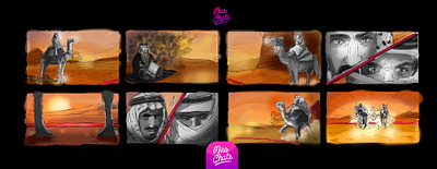 Sama Dusk Storyboard advertising arab arabia arabian color film freelance gcc gulf mena middle east movie saudi sketch storyboard sunset