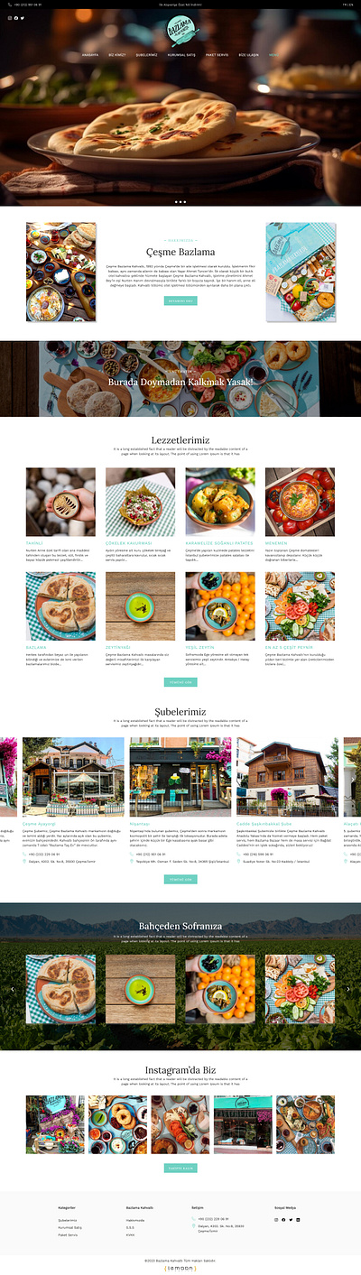 Çeşme Bazlama Kahvaltı | Web Design app branding design ecommerce figma graphic design illustration logo photoshop ui ux