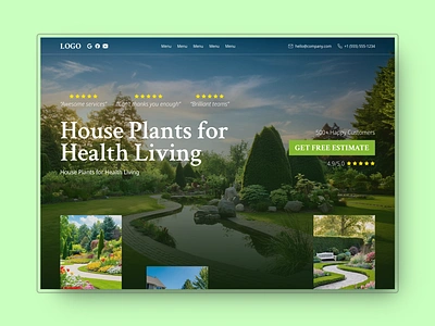 Landscaping Web Design agency architect branding construction eco energy garden green home services landesign landscape landscaping lawn lawn care minimal sustain ui ux web deisgn web design agency