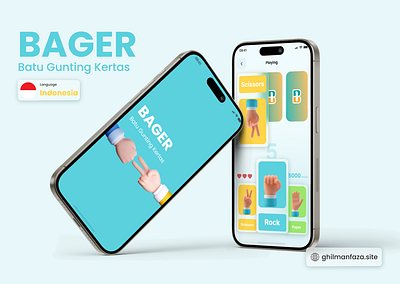 BAGER - Rock Scissors Paper Game app board game card game casual design game indonesia leaderboard mobile mockup paper rock scissors strategy ui ux