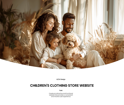 Children's Clothing Store Website ui ux web design