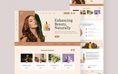 Beauty Product Landing Page UI Design animation beauty website branding design figma design graphic design landing page logo prototype ui ui design ui designer uiux vector web layout web layout design website design website designer