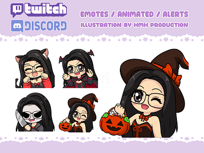 cute emotes halloween twitch