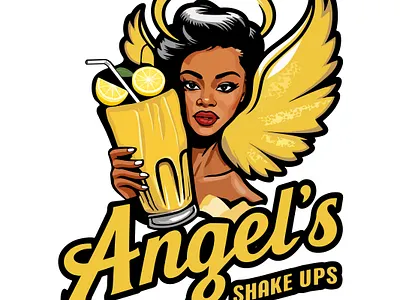 Angel's Shake Ups Logo Design by Top Web Design US graphic design logo