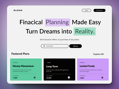 B L O O M 📊 design frontend ui web