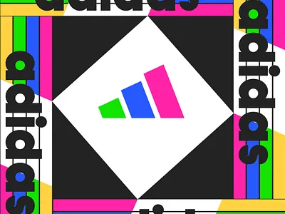 adidas, logo vintage 3d adidas animation branding design graphic design illustration logo logo design logo maker motion graphics ui vector