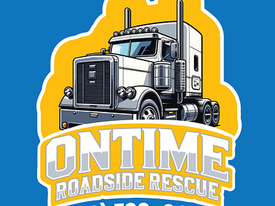 On Time Roadside Rescue Logo Design by Top Web Design US graphic design logo