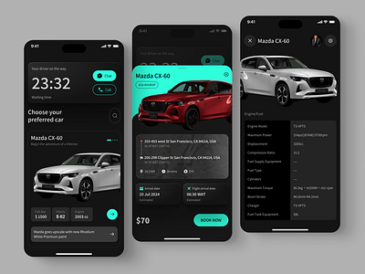 Velo Rent - Car Rental App Design app design automobile car car app car rental car rental app design electric car interface mobile app design mobileapp product design rental app travel ui uiux ux