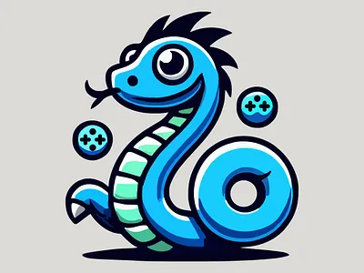 Ssssss 🐉 animal app blue branding cartoon cute design dragon graphic design grey icon illustration lizard logo reptile serpent snake ui vector