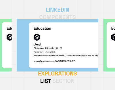 Exploration Linkedin List analyze branding design linkedin typography ui userexperience userinterface ux website