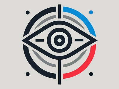 Eye 👁️ abstract app black blue branding design eye eyeball graphic design grey illustration iris logo red ui vector