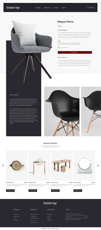 Furniture | Web Design app branding design ecommerce figma graphic design illustration logo photoshop ui