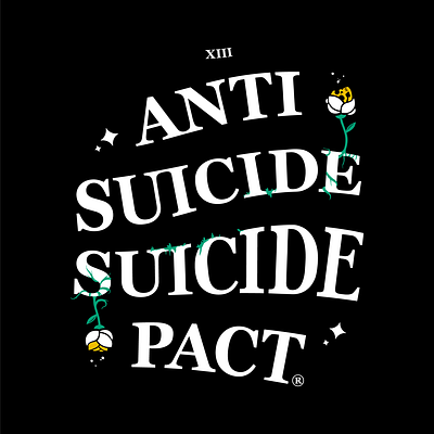 Anti Suicide Suicide Pact anti suicide assc death death tarot death tarot card goth graphic design hand lettering illustration lettering pact rose skull t shirt design tarot tarot cards typography